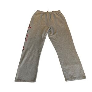 Team Apparel Gray Sweatpants with Red and Black Side Logo